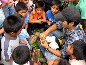 Environmental education activities with children.