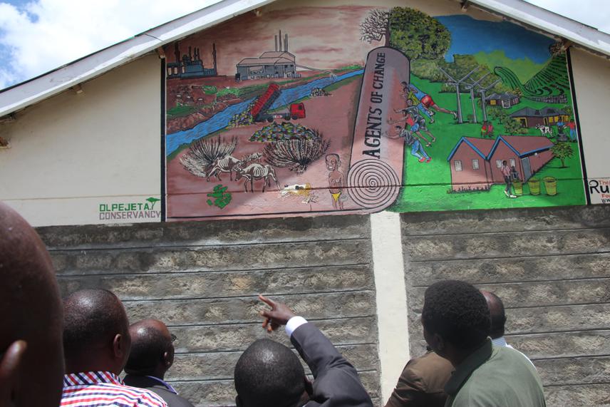 Wall mural at Njoguini Pry School.