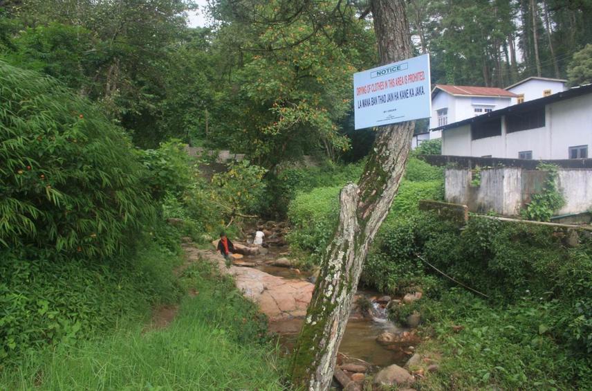 Wahdienglieng stream in Risa Colony, Shillong.