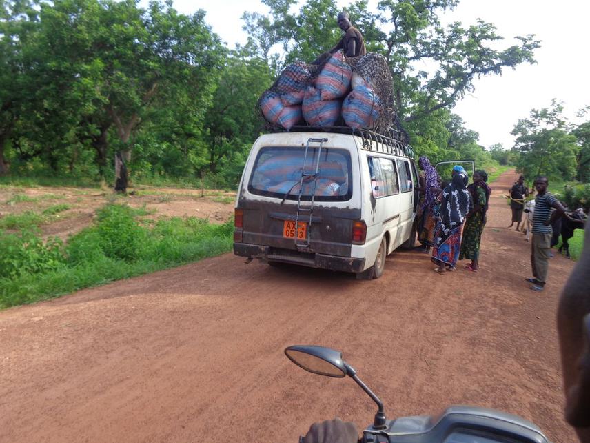 Wholesalers transporting NTFPs seeds after buying.