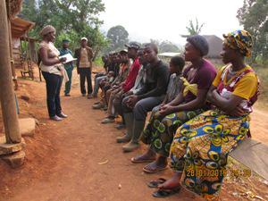 Familiarising with Aboh community members. © Teke Ferdinand.