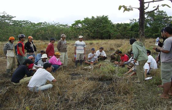 One of the outdoor sessions of the training in forest fire prevention, control, and mitigation.