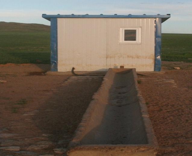 The new well constructed at the herder’s summer camp site.