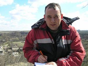 Mykyta Peregrym (the Coordinator of project) during of the investigation in Steppe zone in Ukraine.