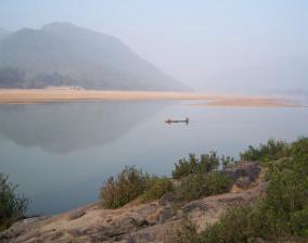 A view of Mahanadi river from Satkosia gorge, Tikarpada.