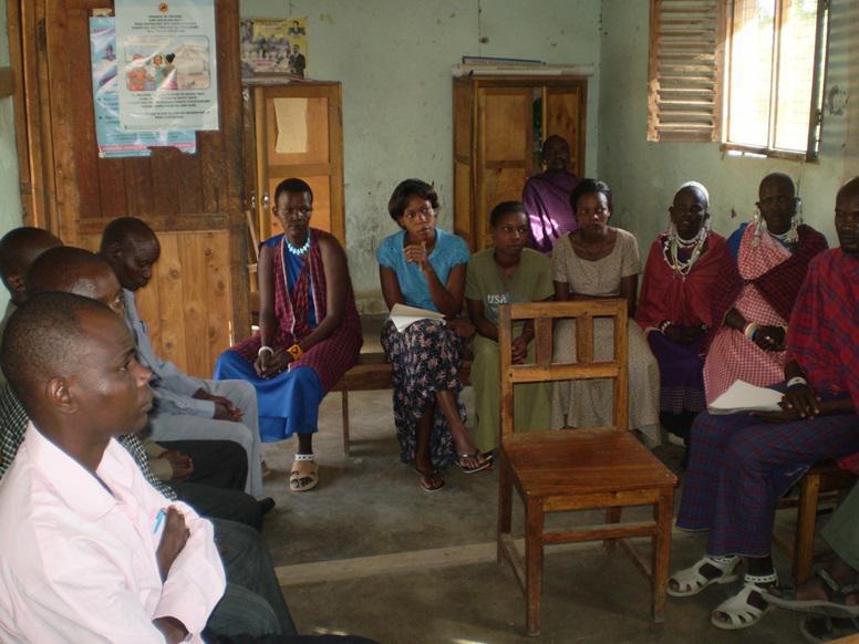 The Inception meeting inside the Engaresero village office, Ngorongoro District.