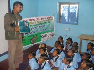 Mr. Samad Kottur during a school programme at Chitradurga.