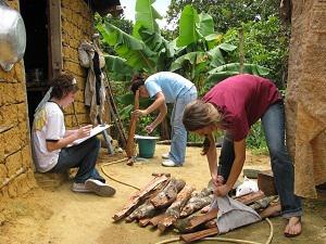 My research's group evaluating the amount of wood fuel in a rural household in Cabo de Santo Agostinho, Pernambuco State, Brazil. © Ivson Filho