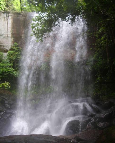 Waterfalls in the Phnom Tbeng Mountains.