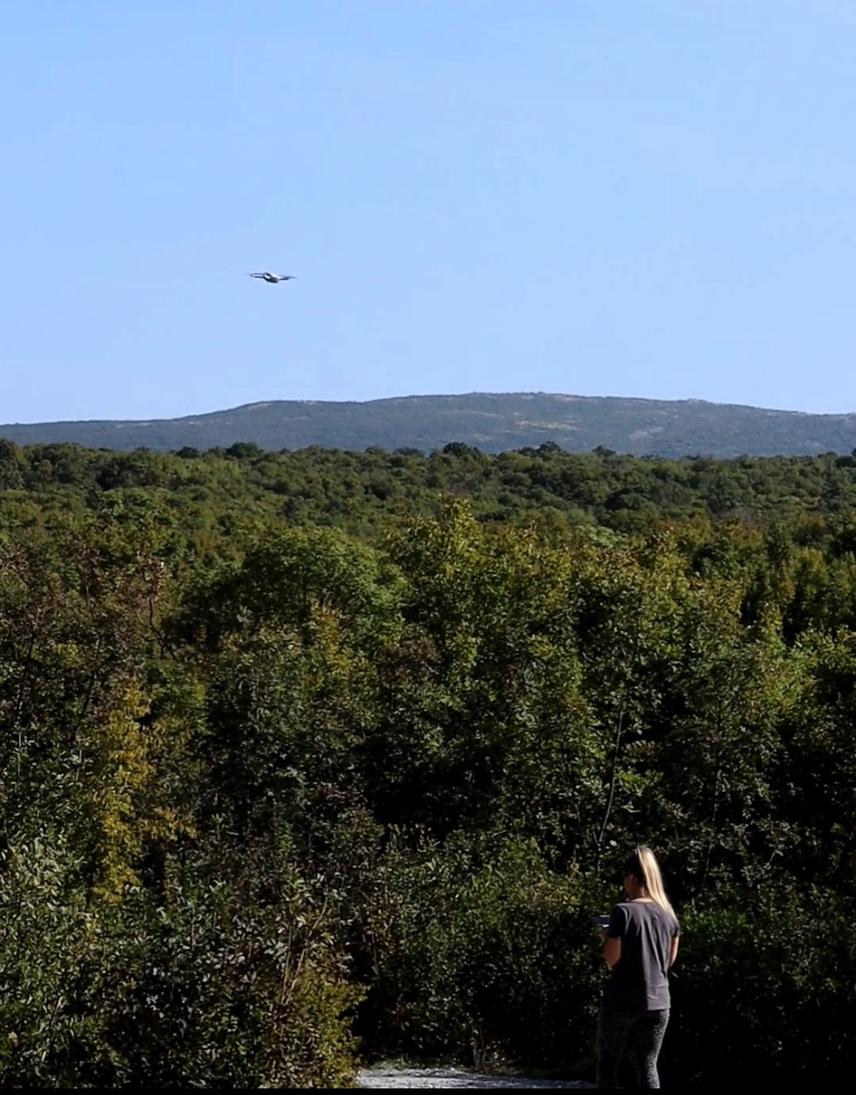 Monitoring with a drone. ©Tanja Šnjegota.