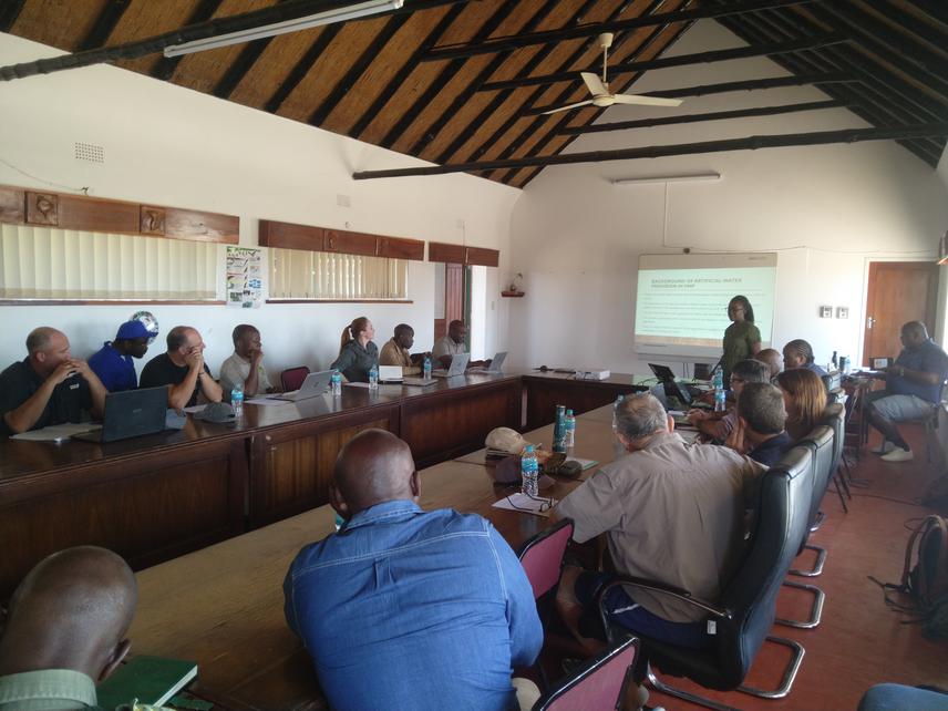 First workshop to plan a Water Management Policy in Hwange, Zimbabwe. ©ZIMPARKS.